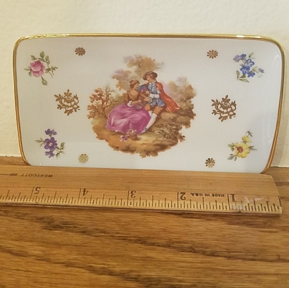 Limoges vintage 2 gold decorated china pieces - Picture 3 of 8